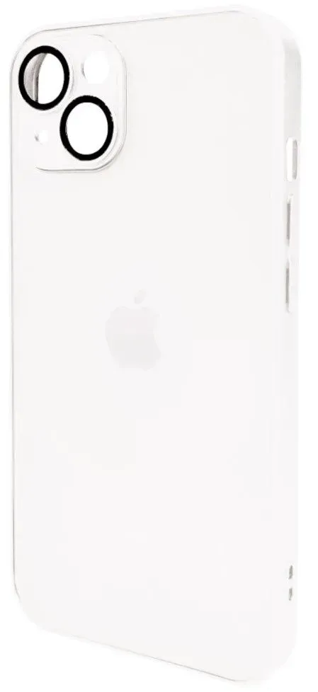 Чохол-накладка AG Glass Matt Frame Color Logo for Apple iPhone 15 Pearly White