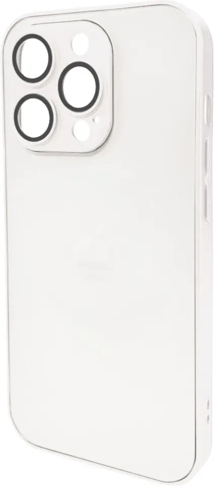 Чохол-накладка AG Glass Matt Frame Color Logo for Apple iPhone 15 Pro Pearly White