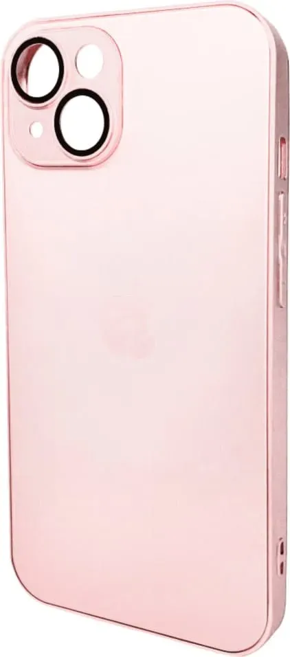 Чехол-накладка AG Glass Matt Frame Color Logo for Apple iPhone 15 Chanel Pink