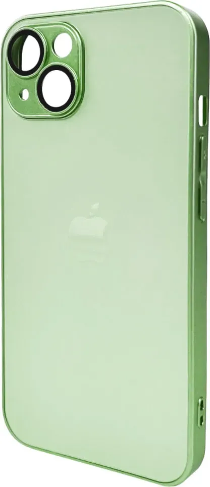 Чехол-накладка AG Glass Matt Frame Color Logo for Apple iPhone 12 Light Green