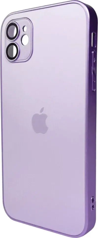 Чехол-накладка AG Glass Matt Frame Color Logo for Apple iPhone 11 Light Purple