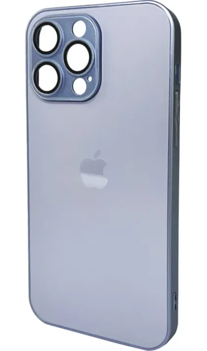 Чохол-накладка AG Glass Matt Frame Color Logo for Apple iPhone 15 Pro Max Sierra Blue