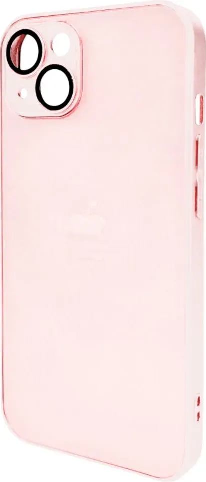 Чехол-накладка AG Glass Matt Frame Color Logo for Apple iPhone 13 Chanel Pink