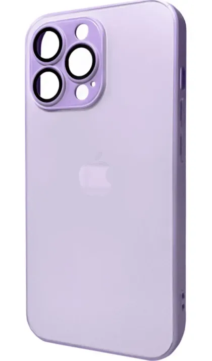 Чохол-накладка AG Glass Matt Frame Color Logo for Apple iPhone 11 Pro Max Light Purple