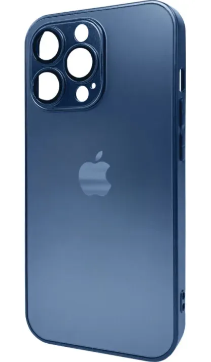 Чехол-накладка AG Glass Matt Frame Color Logo for Apple iPhone 11 Pro Navy Blue