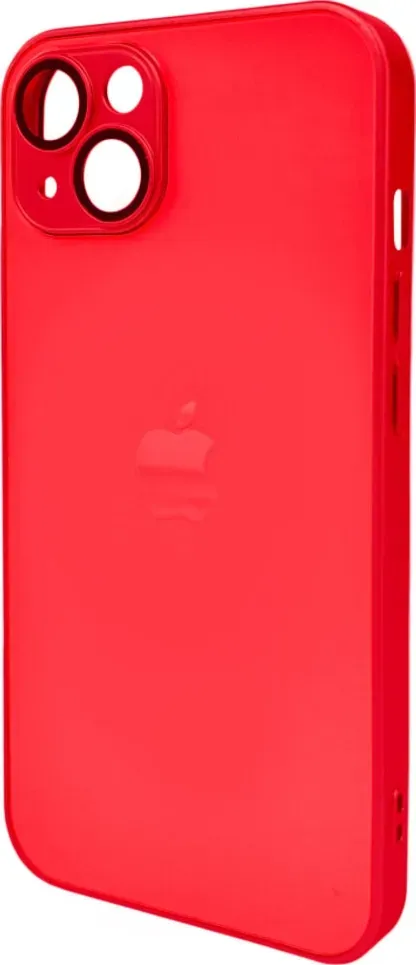 Чехол-накладка AG Glass Matt Frame Color Logo for Apple iPhone 12 Coke Red