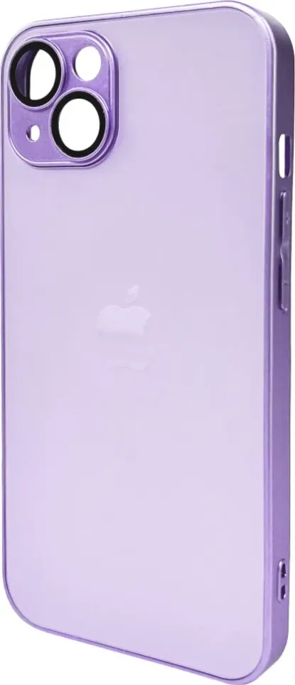 Чехол-накладка AG Glass Matt Frame Color Logo for Apple iPhone 14 Light Purple