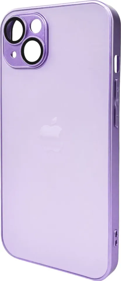 Чохол-накладка AG Glass Matt Frame Color Logo for Apple iPhone 14 Light Purple