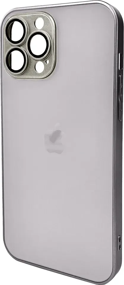 Чехол-накладка AG Glass Matt Frame Color Logo for Apple iPhone 11 Pro Max Titanium Grey