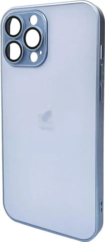 Чохол-накладка AG Glass Matt Frame Color Logo for Apple iPhone 12 Pro Max Sierra Blue