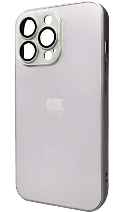 Чехол-накладка AG Glass Matt Frame Color Logo for Apple iPhone 11 Pro Titanium Grey