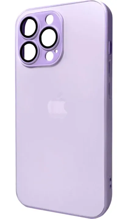 Чохол-накладка AG Glass Matt Frame Color Logo for Apple iPhone 12 Pro Max Light Purple