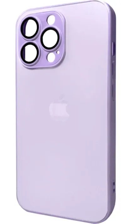 Чехол-накладка AG Glass Matt Frame Color Logo for Apple iPhone 12 Pro Max Light Purple