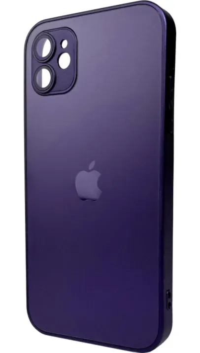 Чохол-накладка AG Glass Matt Frame Color Logo for Apple iPhone 11 Deep Purple