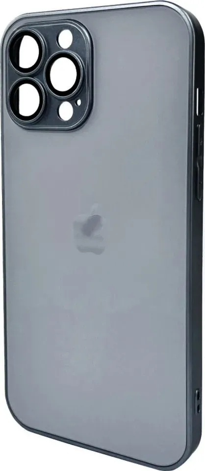 Чехол-накладка AG Glass Matt Frame Color Logo for Apple iPhone 12 Pro Max Titanium Grey