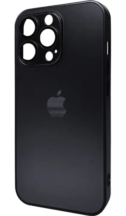 Чехол-накладка AG Glass Matt Frame Color Logo for Apple iPhone 11 Pro Graphite Black