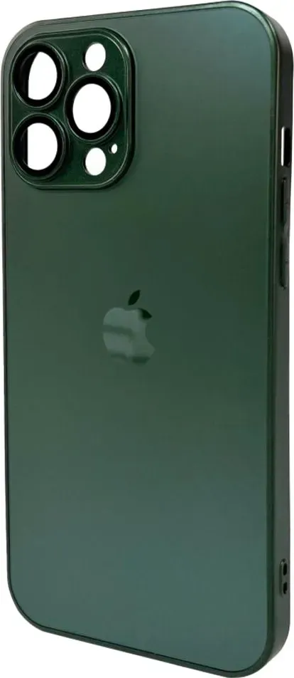 Чехол-накладка AG Glass Matt Frame Color Logo for Apple iPhone 13 Pro Max Cangling Green
