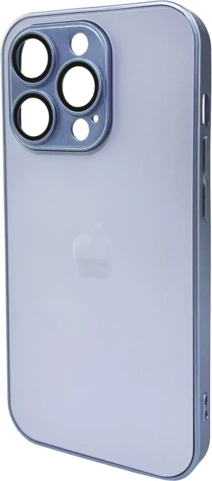 Чохол-накладка AG Glass Matt Frame Color Logo for Apple iPhone 14 Pro Sierra Blue