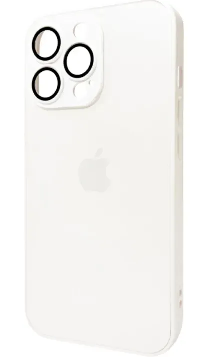 Чохол-накладка AG Glass Matt Frame Color Logo for Apple iPhone 11 Pro Max Pearly White