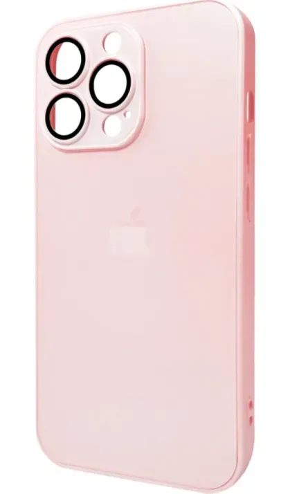 Чехол-накладка AG Glass Matt Frame Color Logo for Apple iPhone 11 Pro Max Chanel Pink