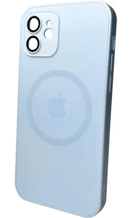 Чохол-накладка AG Glass Matt Frame Color MagSafe Logo for Apple iPhone 11 Sierra Blue