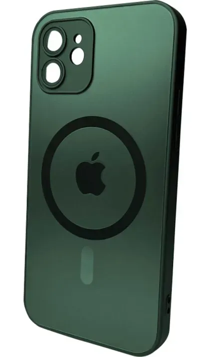 Чехол-накладка AG Glass Matt Frame Color MagSafe Logo for Apple iPhone 11 Cangling Green