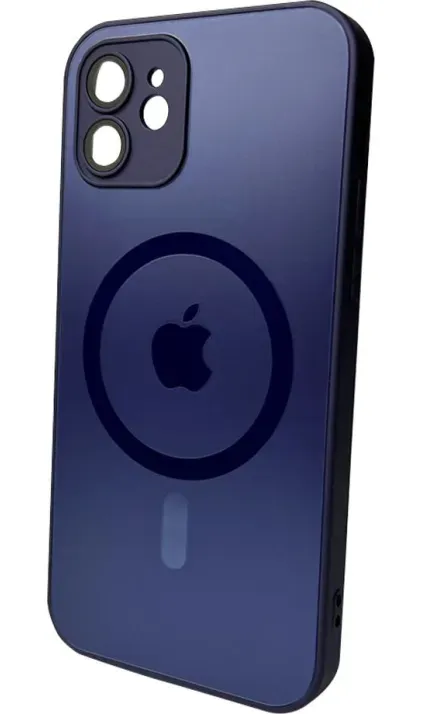 Чехол-накладка AG Glass Matt Frame Color MagSafe Logo for Apple iPhone 11 Deep Purple