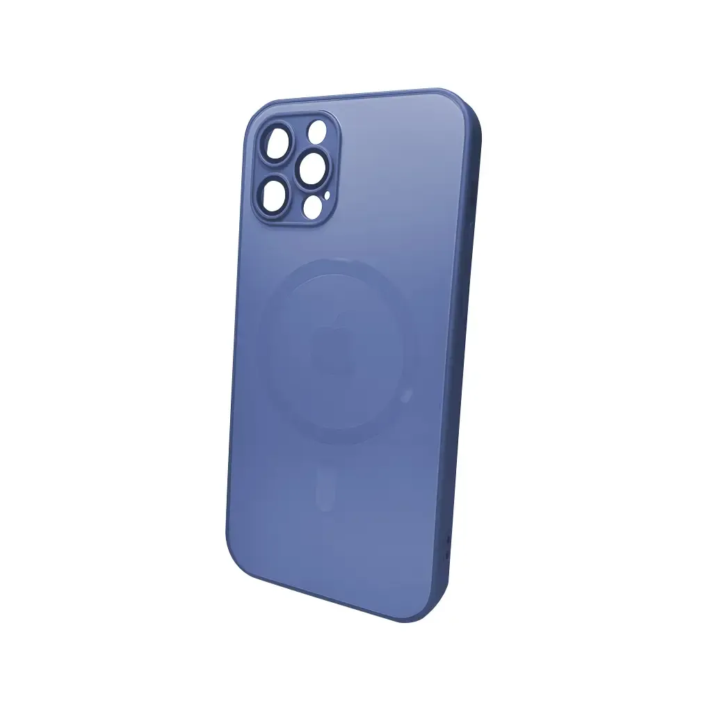 Чохол-накладка AG Glass Matt Frame Color MagSafe Logo for Apple iPhone 12 Pro Sierra Blue