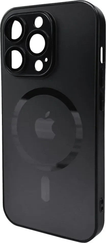 Чехол-накладка AG Glass Matt Frame Color MagSafe Logo for Apple iPhone 14 Pro Max Graphite Black