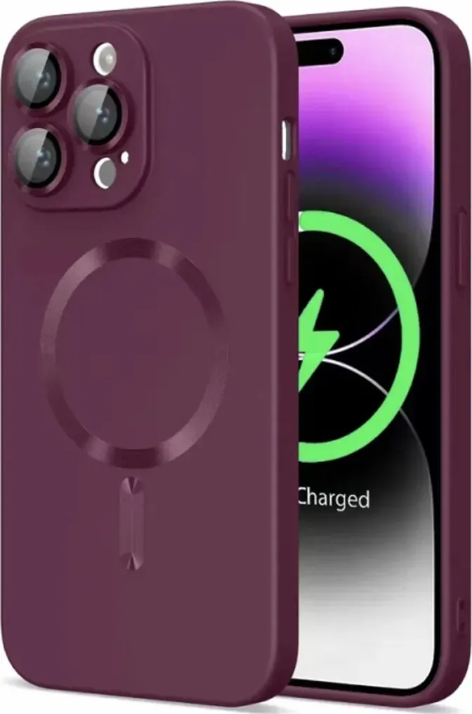 Чохол-накладка Cosmic Frame MagSafe Color for Apple iPhone 15 Wine Red