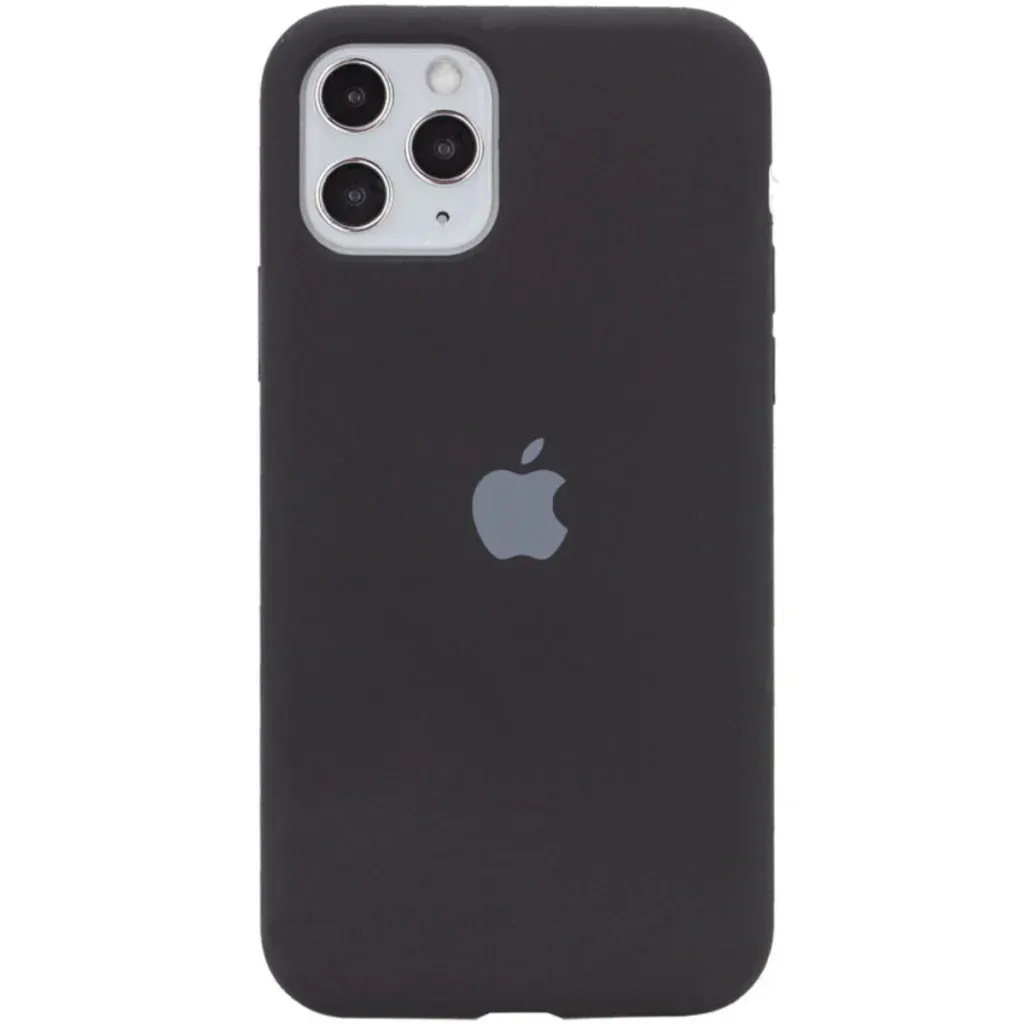 Чехол-накладка Silicone Full Case AA Open Cam для Apple iPhone 11 круглый 14,Black