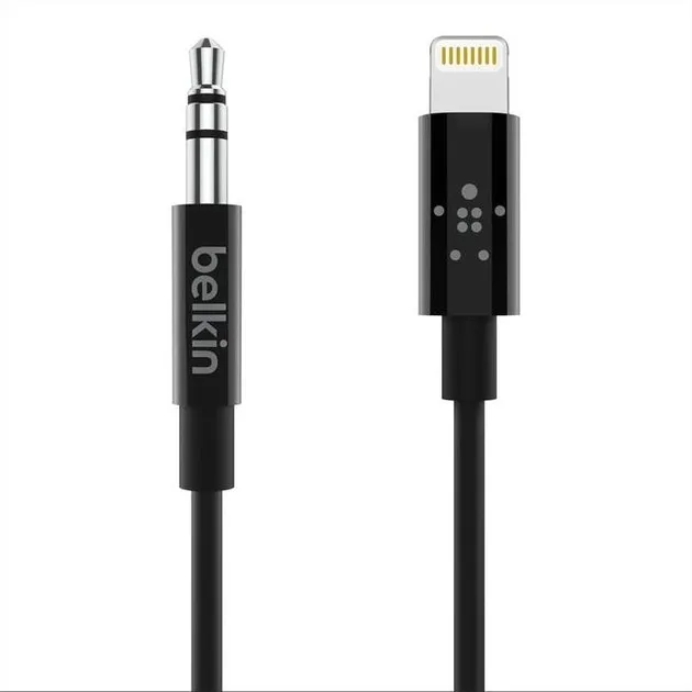 Кабель Belkin 3.5 мм - Lightning MFI 1.8m Black (AV10172BT06-BLK)