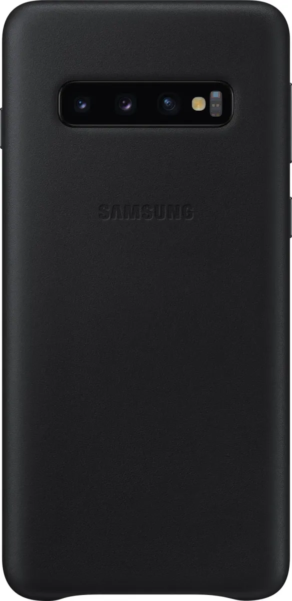 Чехол-накладка Leather Cover for Samsung Galaxy S10 (G973) Black (EF-VG973LBEGRU)