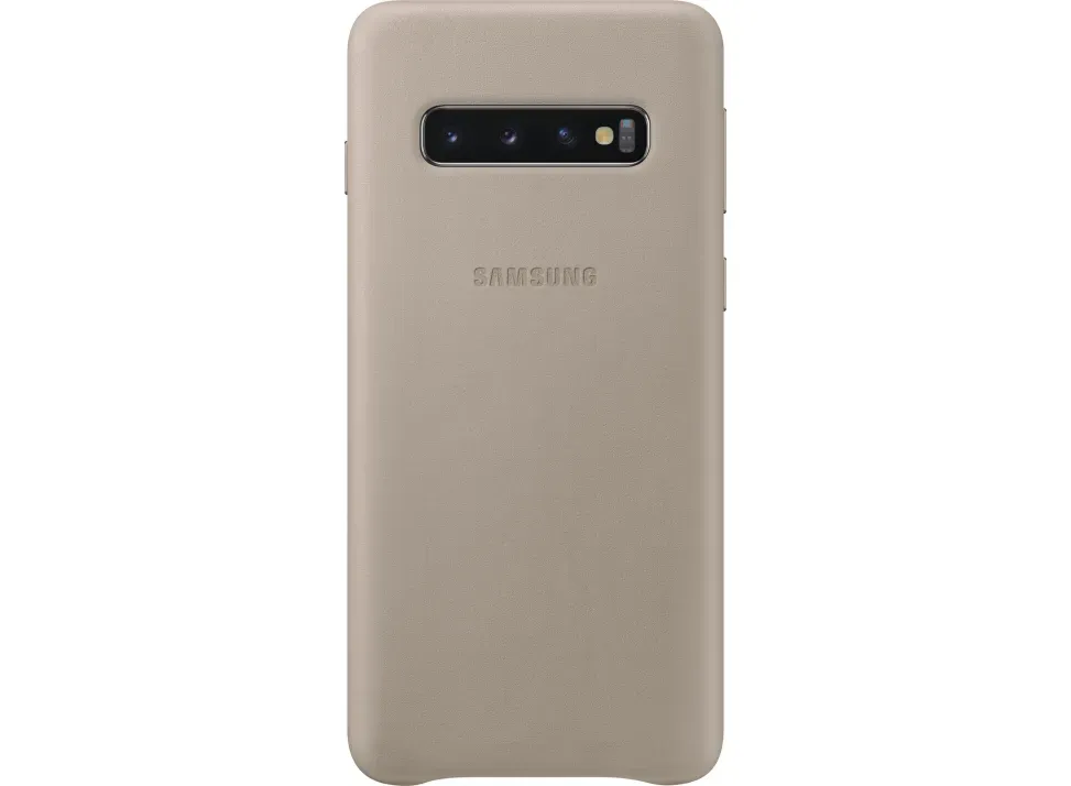Чехол-накладка Leather Cover for Samsung Galaxy S10 (G973) Gray (EF-VG973LJEGRU)