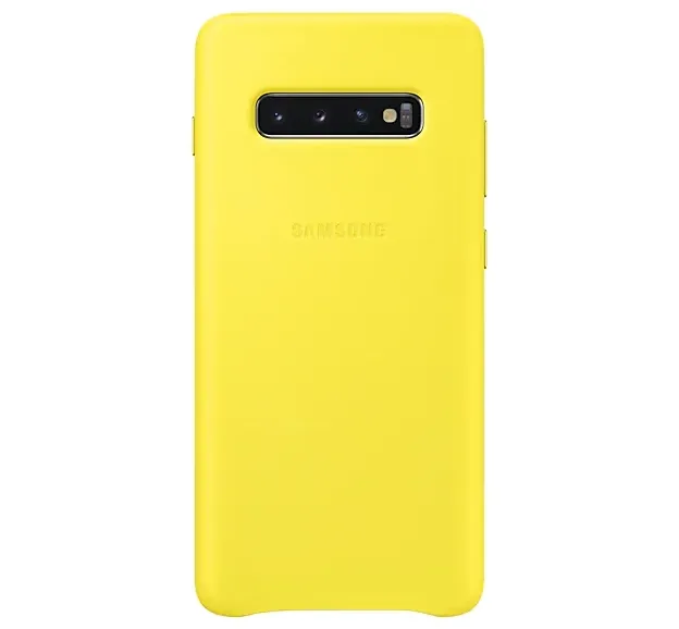 Бампер Leather Cover for Samsung Galaxy S10 Plus (G975) Yellow (EF-VG975LYEGRU)