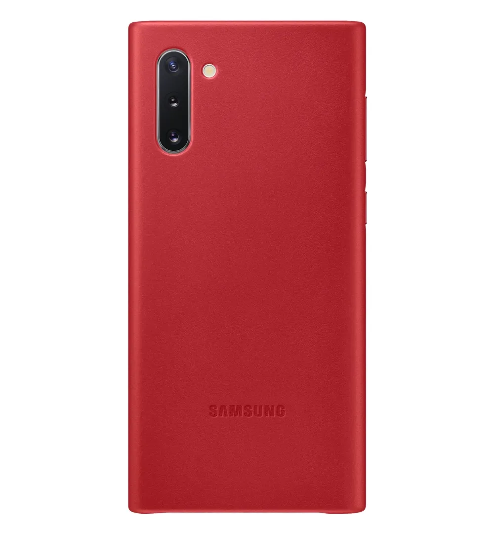 Бампер Leather Cover for Samsung Galaxy Note 10 (N970) Red (EF-VN970LREGRU)