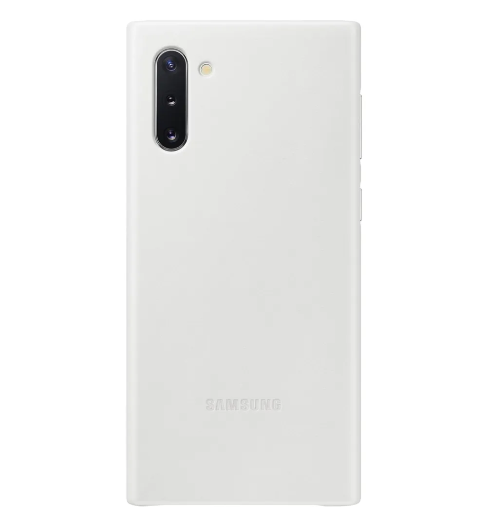 Бампер Leather Cover for Samsung Galaxy Note 10 (N970) White (EF-VN970LWEGRU)