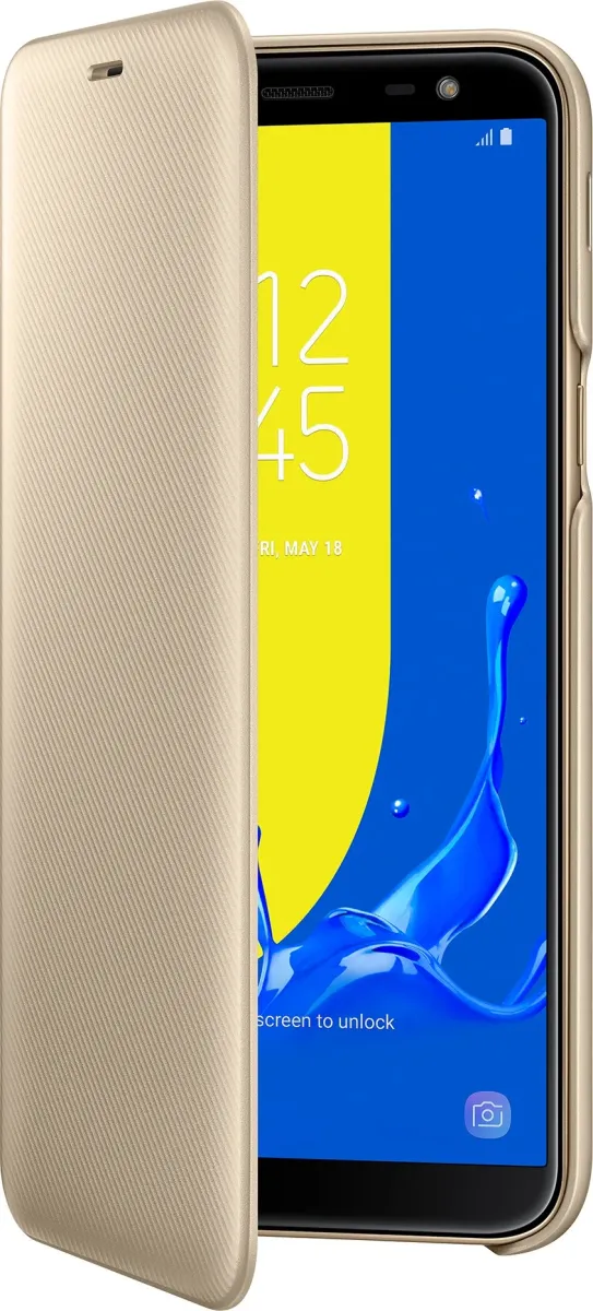 Чехол-книжка Wallet Cover for Samsung Galaxy J6 (J600) Gold (EF-WJ600CFEGRU)