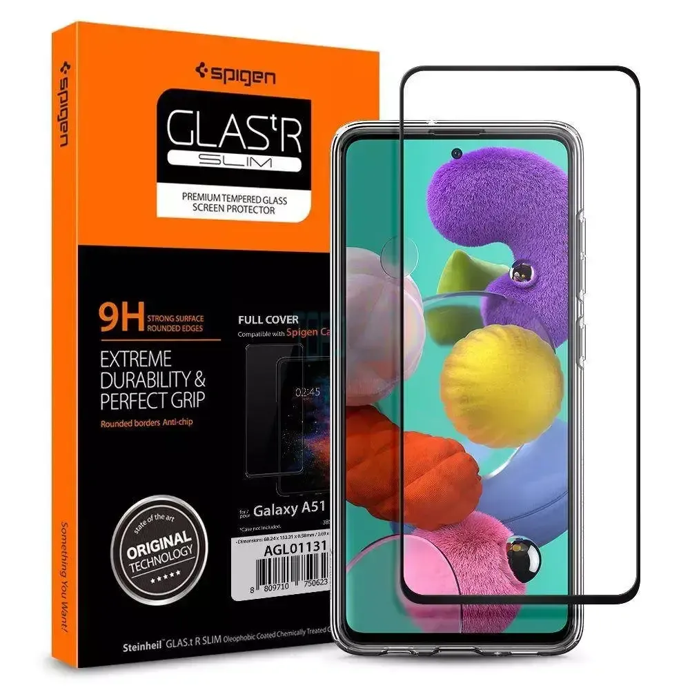 Защитное стекло Spigen Samsung Galaxy A51 (A515) Glas.tR Slim 2 Pack Black (AGL01372)