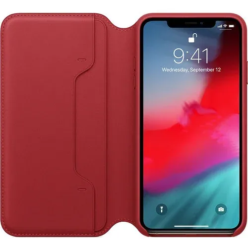 Чехол-книжка Apple iPhone XS Max Leather Folio - Product Red (MRX32)