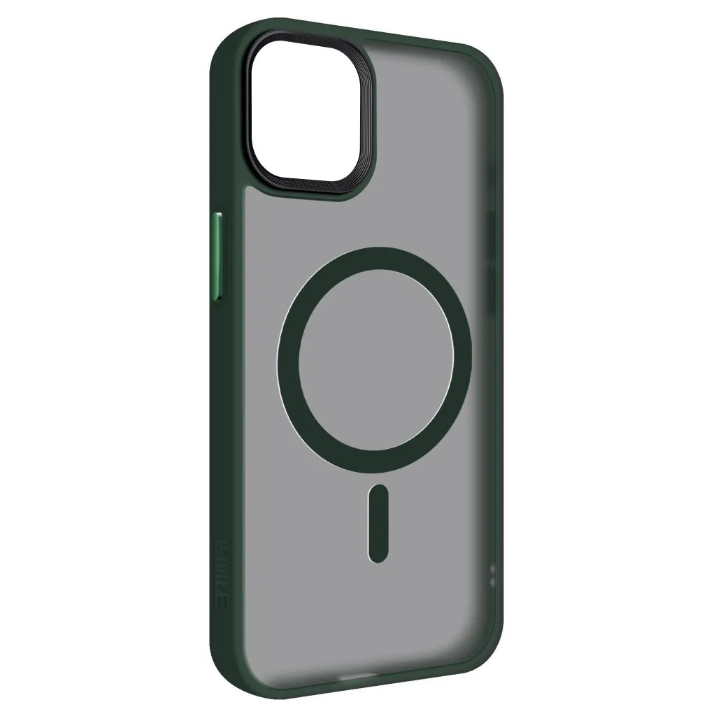 Чохол-накладка Armorstandart Uniq Magsafe Apple iPhone 15 Plus Dark Green (ARM75323)