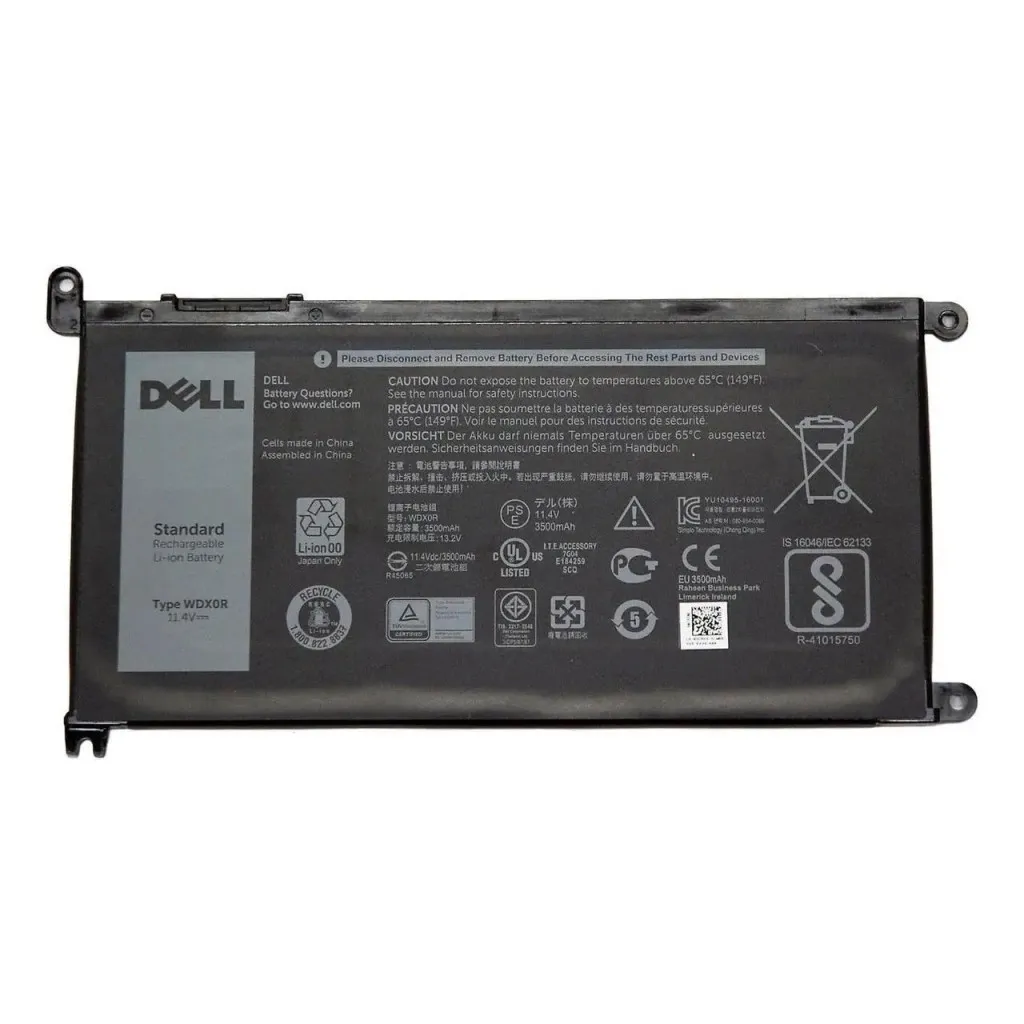 Аккумулятор для ноутбука AlSoft for Dell Inspiron 15-5568 WDX0R, 39Wh (3400mAh), 3cell, 11.4V, Li-ion (A47905)