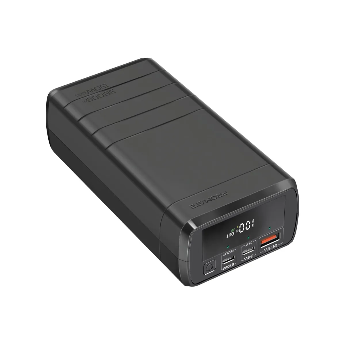 Зовнішній акумулятор Promate PowerMine-130 Black 38000mAh