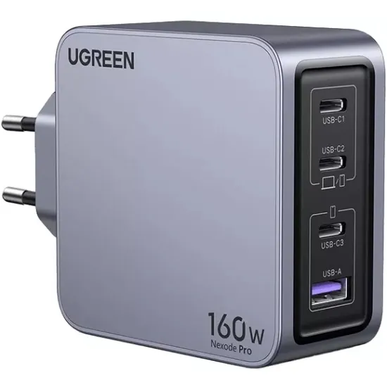 Зарядний пристрій UGREEN X763 Nexode Pro GaN Fast Charger Set 160W EU (25877)
