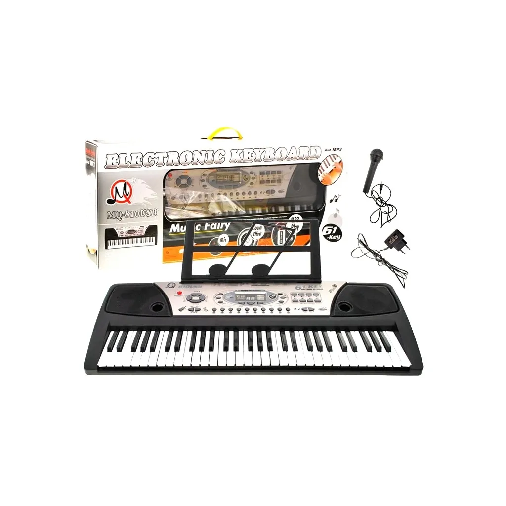 Музыкальная игрушка MQ Синтезатор с микрофоном, 61 клавиша (MQ810USB)