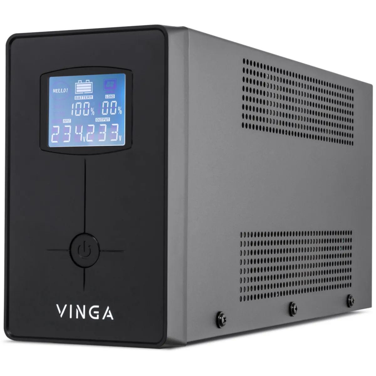 Источник бесперебойного питания Vinga VPC-600M LCD metal case