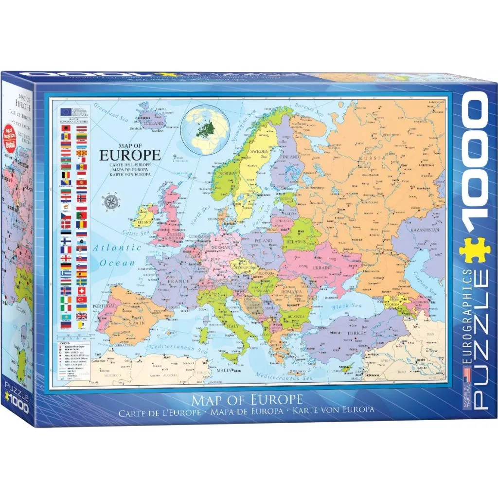  Eurographics Мапа Європи 1000 елементів (6000-0789)