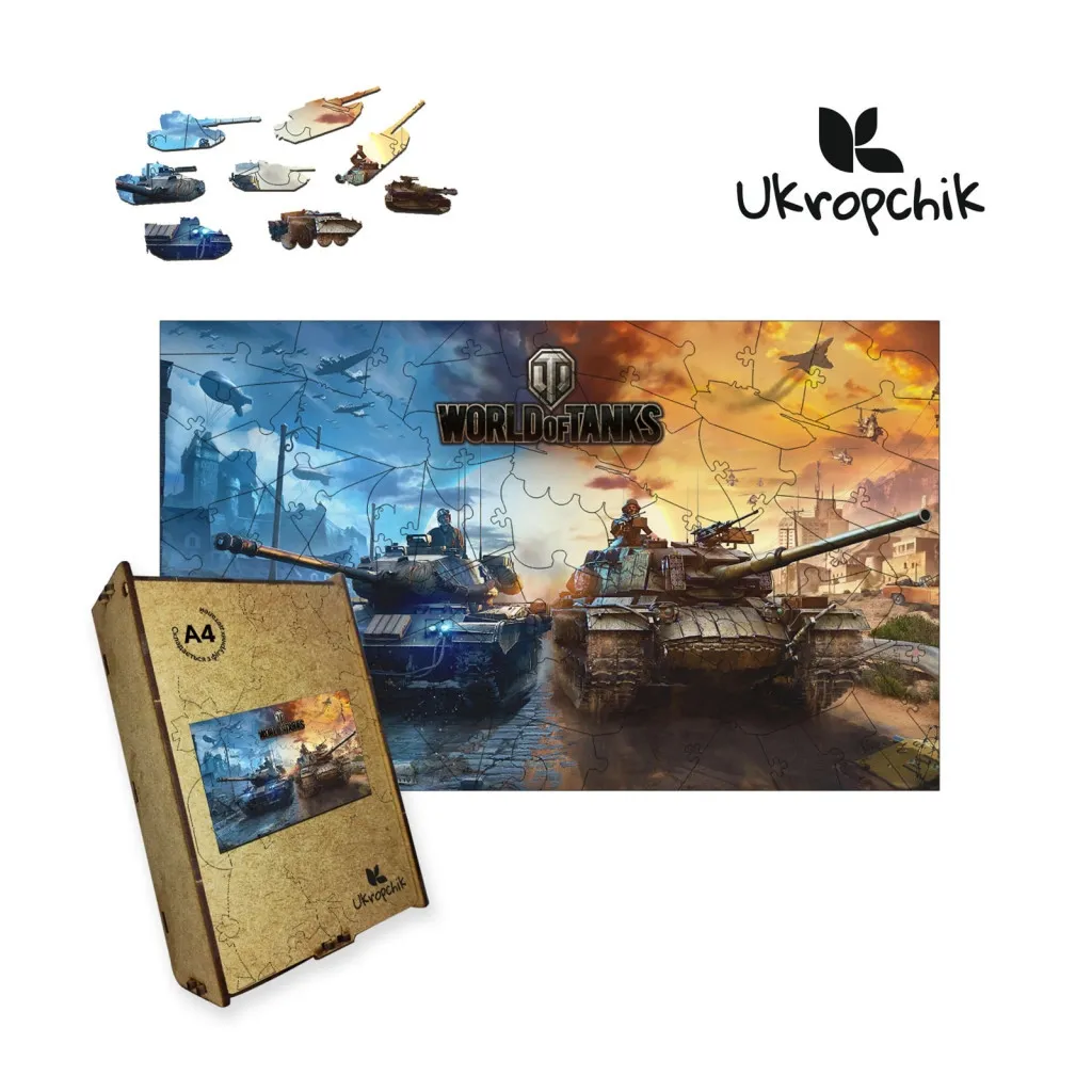  Ukropchik деревянный World of Tanks size - M в коробке с набором-рамкой (World of Tanks A4)