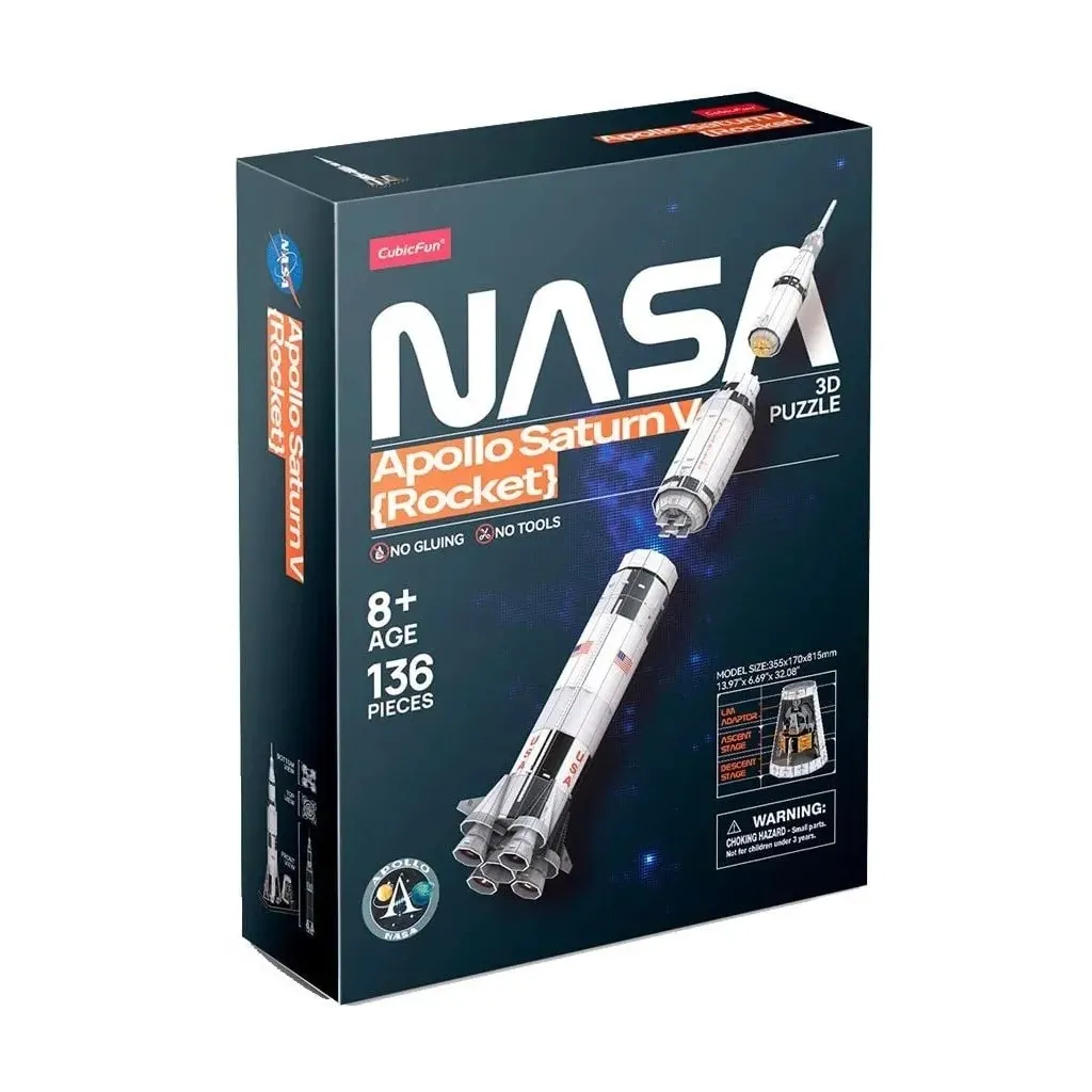  Cubic Fun 3D NASA Ракета Аполлон Сатурн-5 (DS1059h)