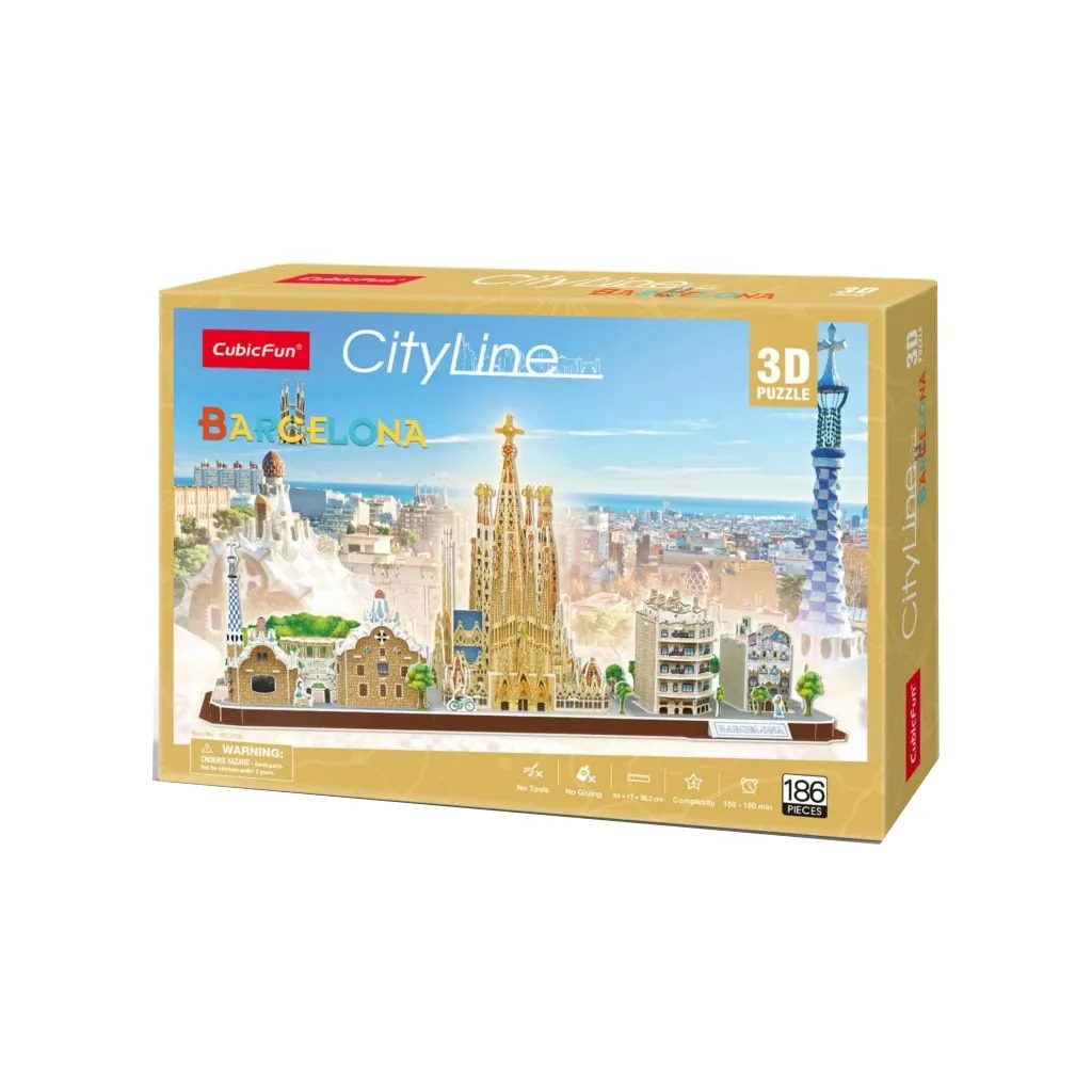  Cubic Fun Тривимірна головоломка-конструктор City Line Barcelona (MC256h)